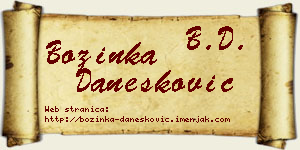 Božinka Danesković vizit kartica